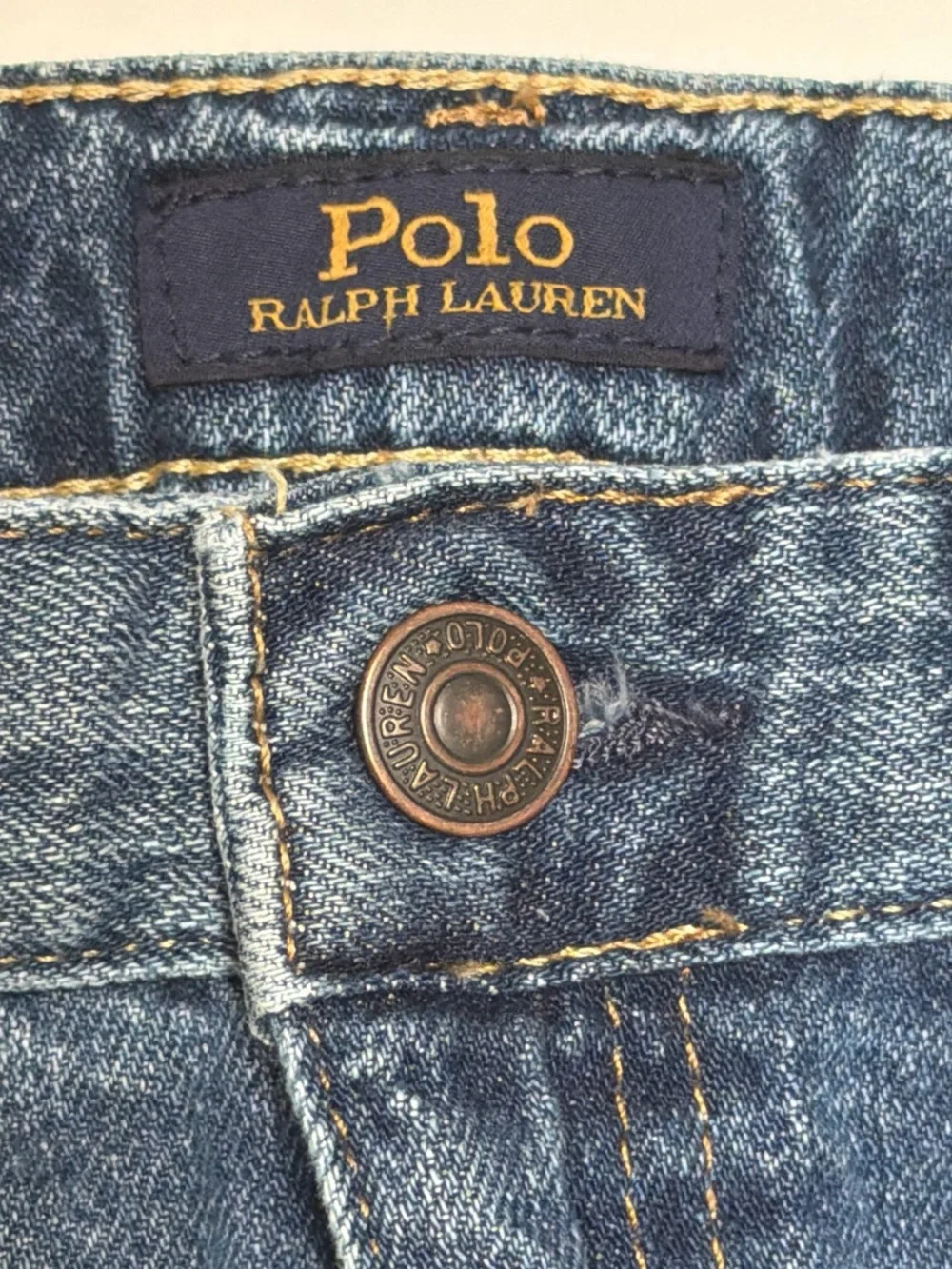 Ralph Lauren Girls Medium Wash Blue Denim Jean Skirt - Sz L